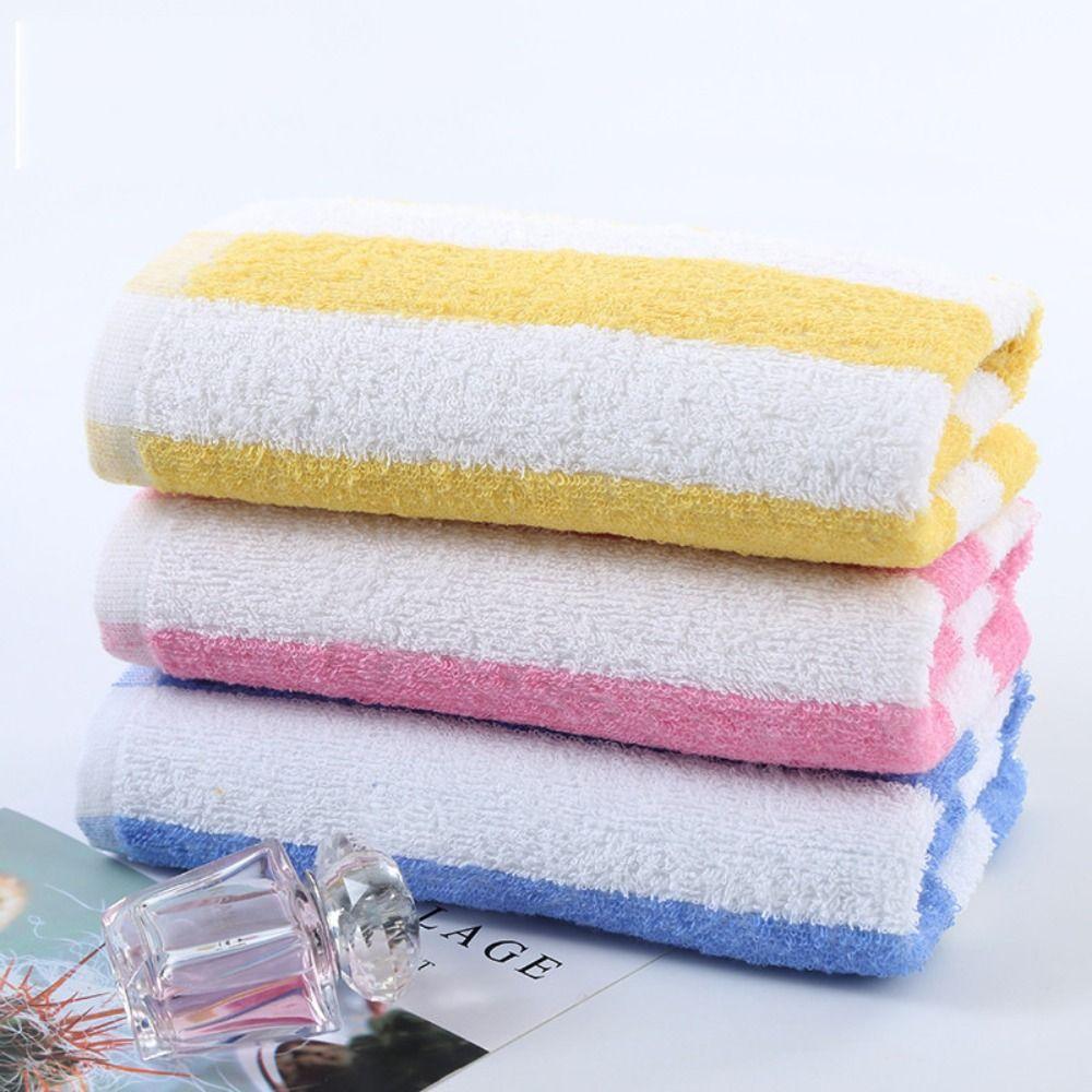 Striped Gym Towel Cotton Beach Towel Camping Sports Bath Towel