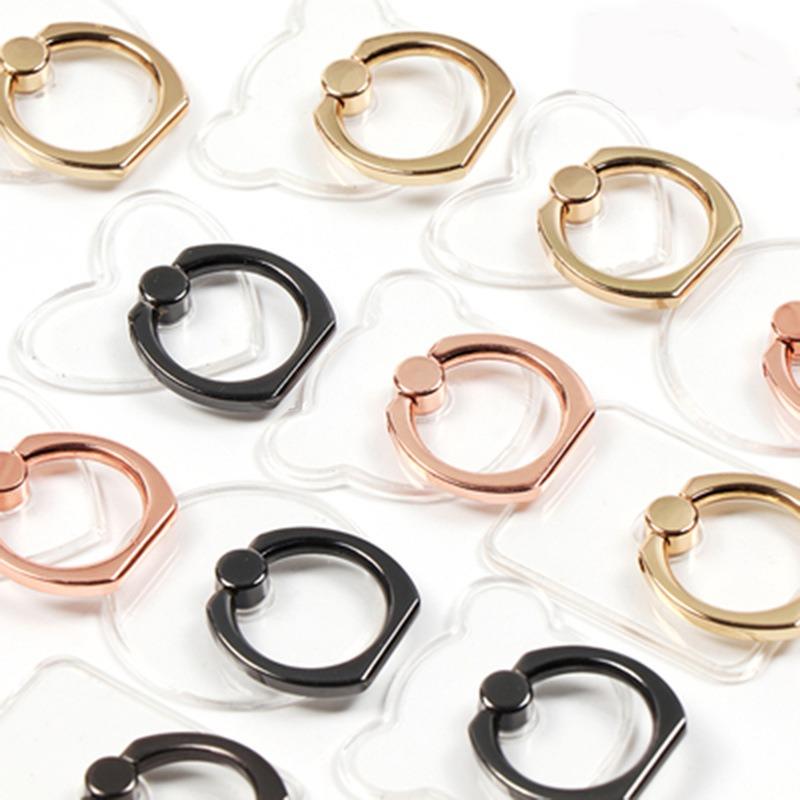 Transparenter Kristall Ringständer Metallring Bügel Faulenzerständer Acryl PC Transparente Handy-Ring-Schnalle