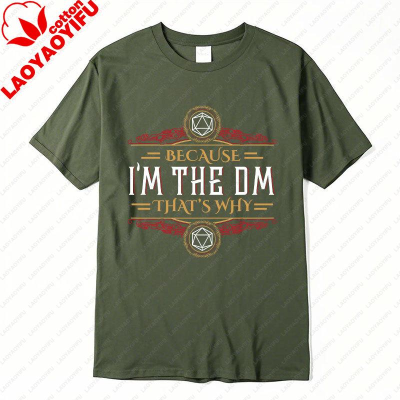 Dungeons and Dragons Lover Cotton TShirt DM Master RPG Tabletop Game D20 Dice Fantasy Warrior Tops Magic Playing Men Women Tees