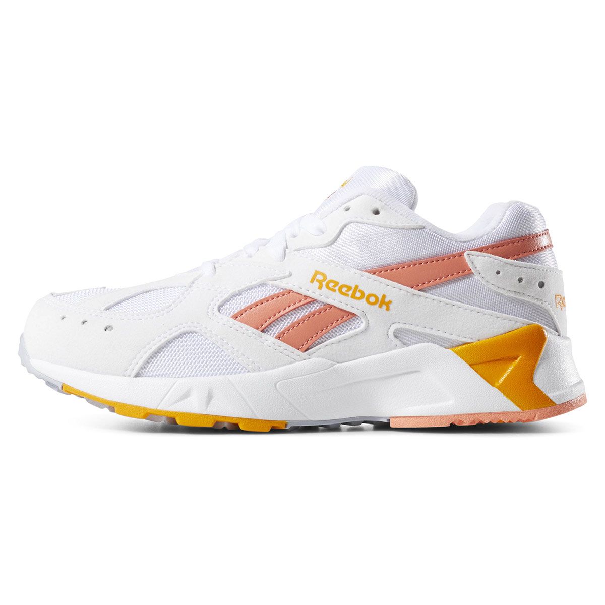 

Reebok Aztrek Белые женские кроссовки звездно-розовое золото DV4276