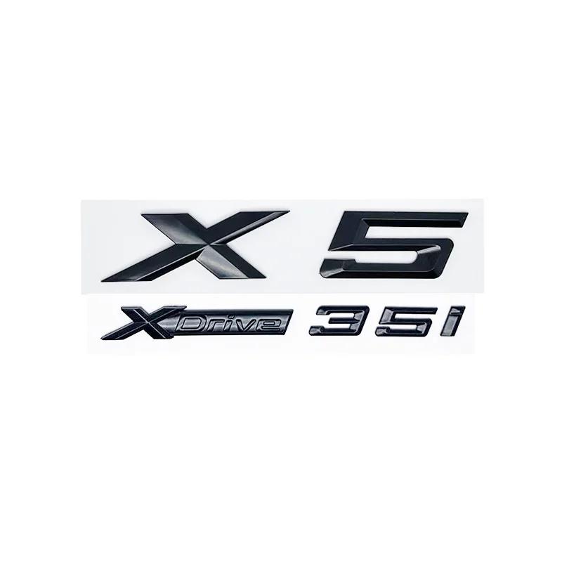 3D ABS Adhesive Black Letter Badges for Trunk Emblem Suitable for BMW X5 E53 E70 F15 G05 Models XDrive28i 30i D 35i 40i 48i 50i Zw6