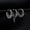 Klassische Herren Edelstahl Creolen für Damen Hip Hop Ohrring für Herren Jungenohrringe Punk Gothic Ohrstecker Schmuck Party Geschenk