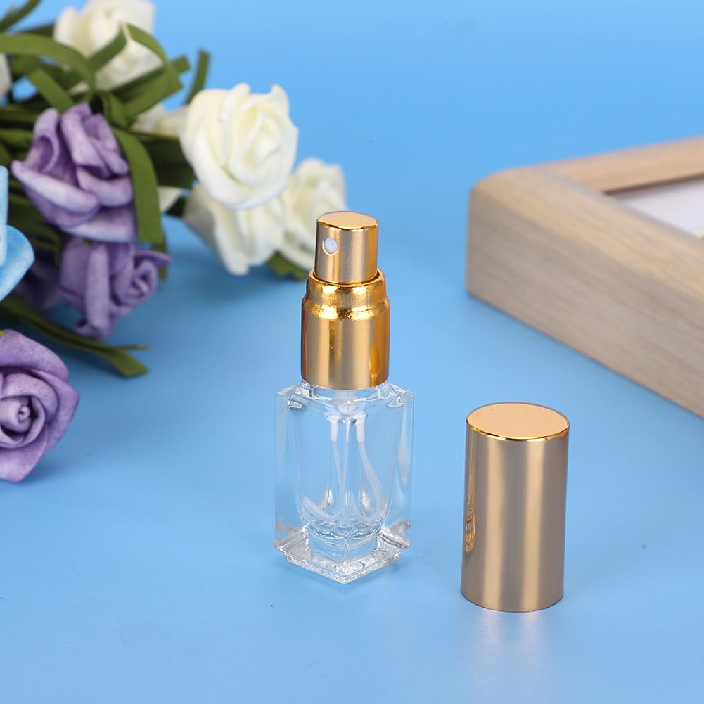 5ml Glass Empty Perfume Spray Bottle Refillable Travel Portable Perfume Atomizer(3mlGold Head )