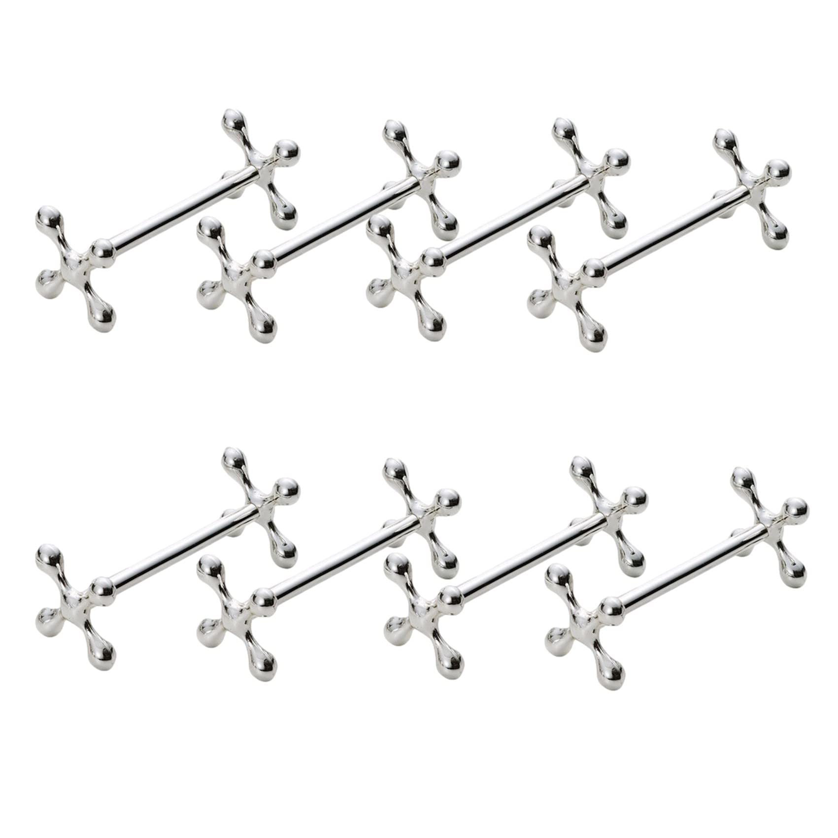 

NOELAMOUR Cutlery Rest Knife Rest Fork Rest Chopstick Rest Spoon Fork Table 9cm Set of (Silver 8)