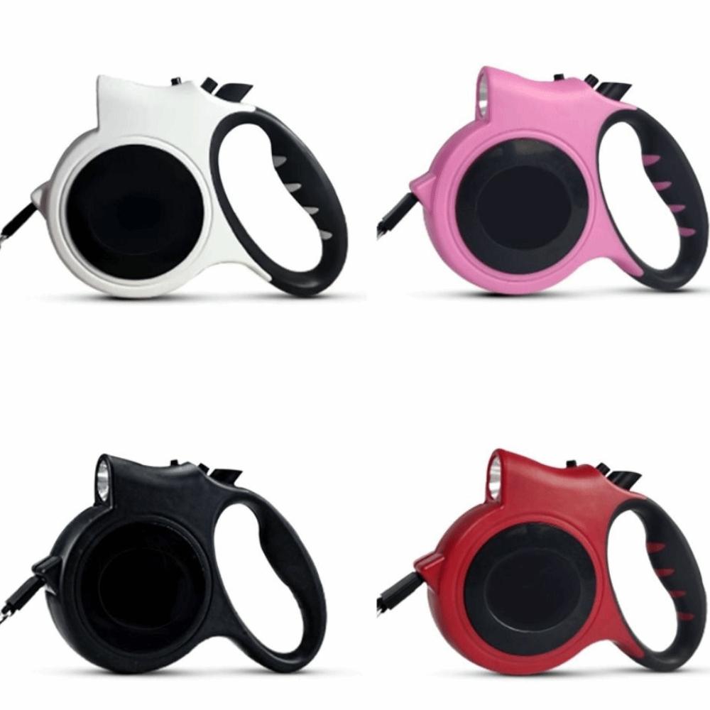ABS Illuminated Retractable Dog Leash Electronic Light 5M Extended Dog Chain Adjustable Length Dog Traction Nighttime Walks