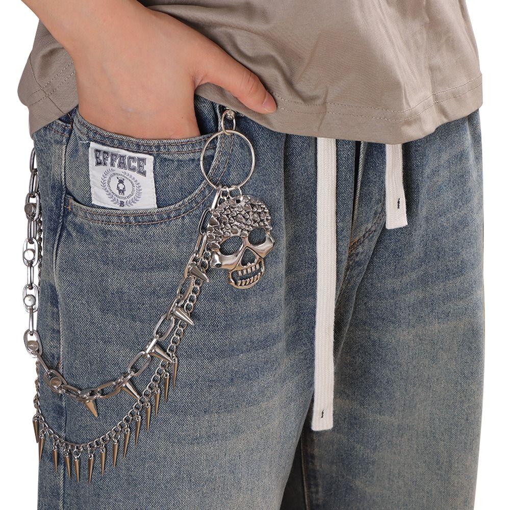 Hip Hop Punk Belt Chain Gothic Pants Chain Cool Skull Waist Chain  Steet