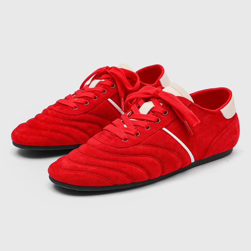 2025 new casual flat-bottomed trendy running shoes to work college style sports shoes breathable thin-soled German training shoes men's shoes