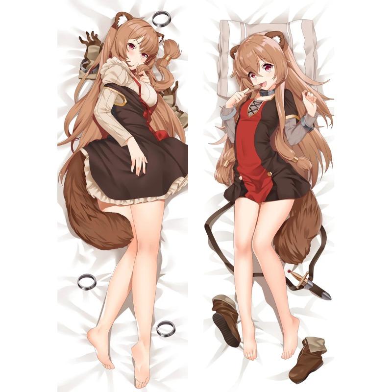 The Rising of The Shield Hero Dakimakura Filo Raphtalia Kosekroppsputevar Tegneserie Anime Sengetøypute Kawaii Pute