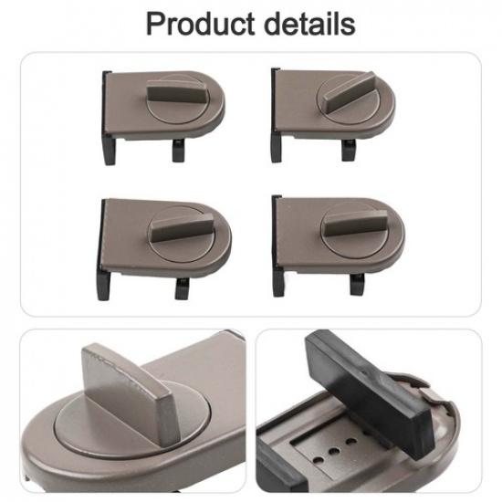 Adjustable Coffee Colour Window Lock Stoppers Pack of 4 for Childproofing