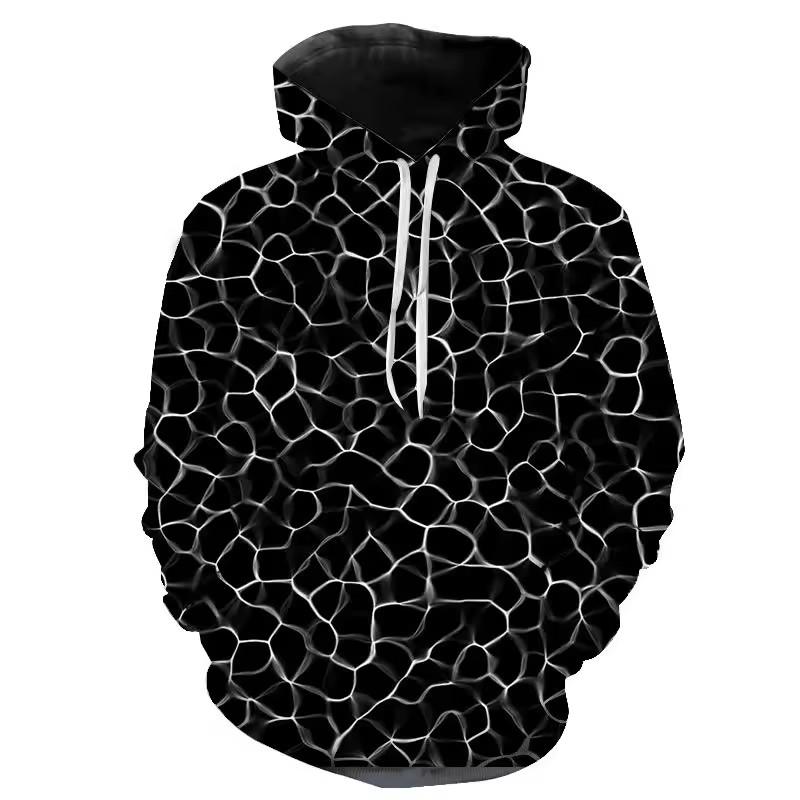 Halloween Men's Hoodies Funny 3D Bat and Pumpkin Print Sweatshirts Fashion Hip Hop Dress Up Clothing Autumn and Winter Pullover