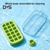 Water Bottle Ice Tray Press-to-Cold 2-in-1 Ice Cube Mold & Kettle Quick Ice Making Portable Bottle Easy Release Silicone Mold Touch-Free Freezer Cup