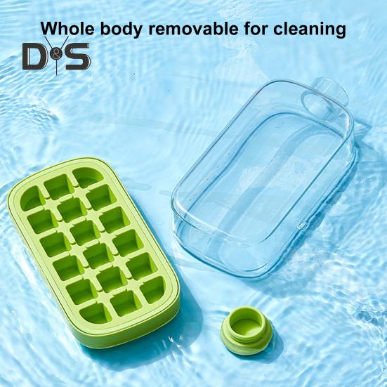 Water Bottle Ice Tray Press-to-Cold 2-in-1 Ice Cube Mold & Kettle Quick Ice Making Portable Bottle Easy Release Silicone Mold Touch-Free Freezer Cup