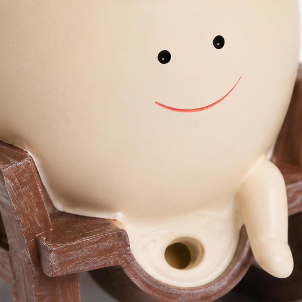Face Planter: Resin Smiley Design with Drainage Hole Durable Cute Home Decor - Indoor Outdoor Use Unique Gift Idea for Mother Christmas