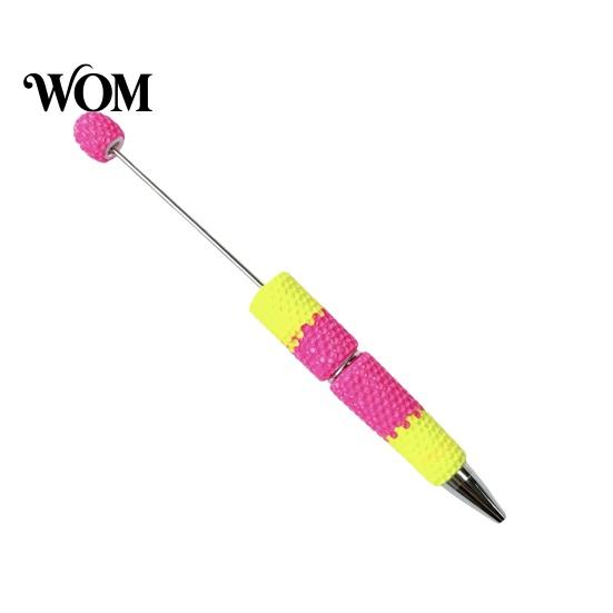 Craft Pens for Adults DIY Beadable Pen, Colorful Fancy Beaded Crafting Ballpoint Rainbow Gradient Gift Students, Party Favors, Creative Office