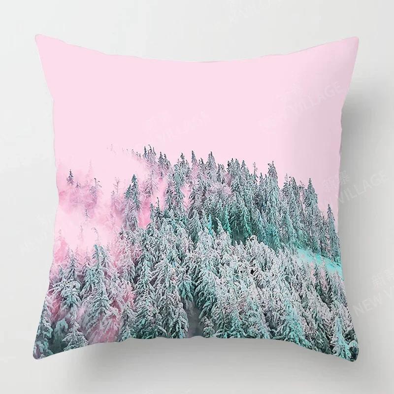 

Скандинавский Осенний Домашний Декор Осенняя Наволочка Декоративная Подушка Чехол на Подушку для Дивана Современный Растение Зеленый Лист 66x66cm