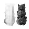 Multipurpose Cats Candle Stand Sturdy Silicone Plaster Mold for Elegant Home Decoration Wedding and Festive Occasions