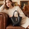 LANGING Handbag, Women's Tote Bag, Large Capacity, Popular, Commuter Bag, Eco-Leather, Synthetic