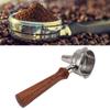 58mm Portafilter Stainless Steel Coffee Tea Portafilter Holder Single Spout Brewing Coffee Filter Wooden Handle Coffee Accessories