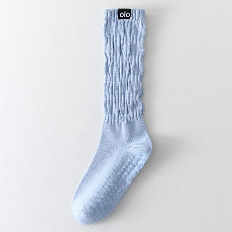 Womens Long Crew  Non Slip Yoga Socks For Dance Pilates Trendy Slouch For Outdoor Sports