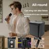 20W Powerful Wireless Portable Dual Microphone Bluetooth Sound Outdoor Family Party Karaoke Subwoofer Boom Box with 2 Microphone