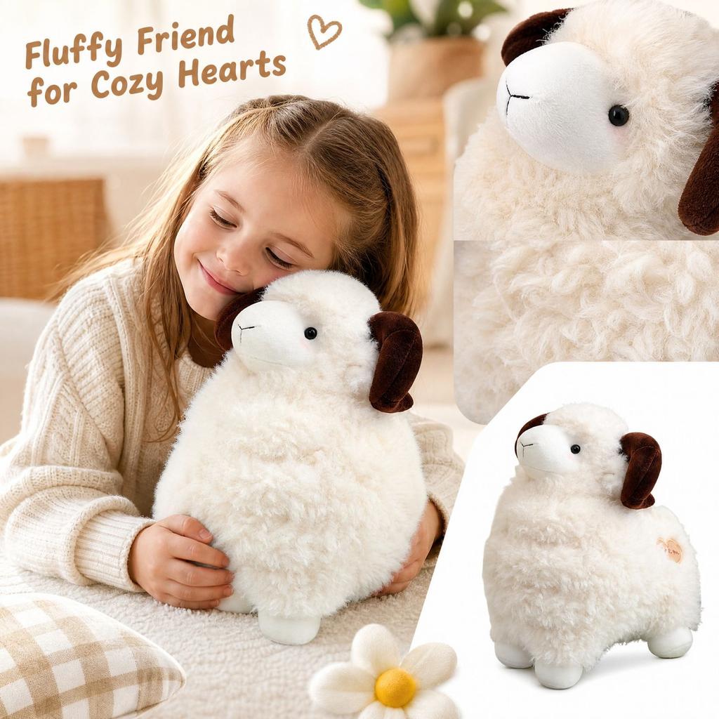 Plush Stuffed Animal Toy, Soft Cuddly Plush Doll Figure for Kids, Cute Plushie Gift