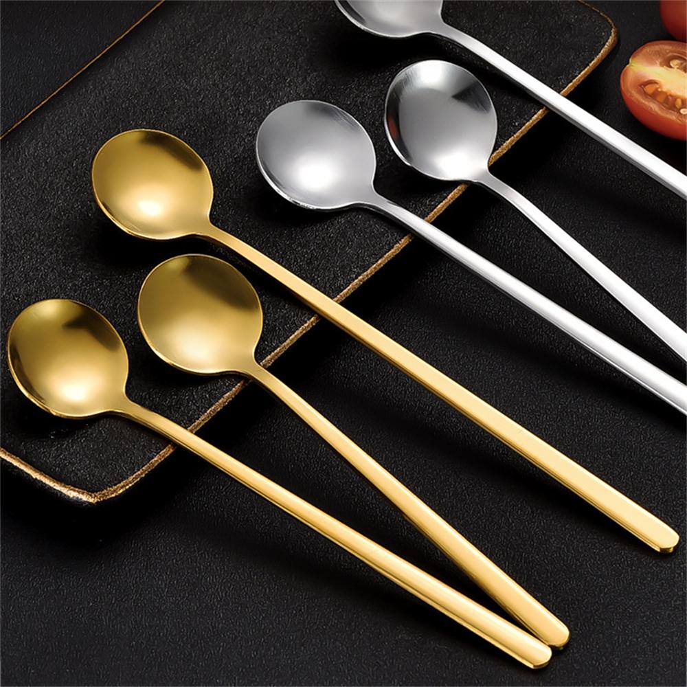 Stainless Steel Round Spoon Bird's Nest Tremella Spoon Honey Dessert Wedding Ceremony Mixing Spoon Coffee Spoon