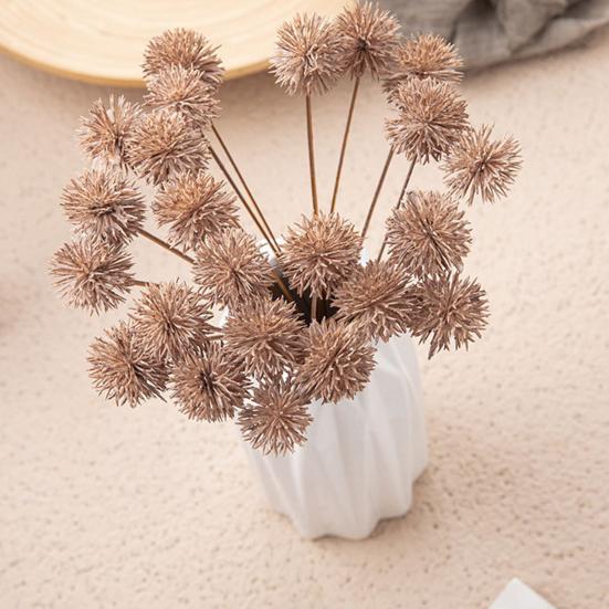 12 Mazzi di Crisantemi Artificiali a Pompon Finti Fiore Artificiale Piccola Sfera di Crisantemo Mini con Gambo Lungo per Bouquet da Sposa Fai-da-te Decorazione per Vaso