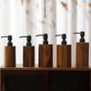 Press Type Shampoo Container Wood Shower Gel Bottle Hand Sanitizer Bottle  Home