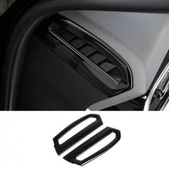 Console Side Air Outlet Vent Trim 2PCS Black Steel For Toyota Camry 2018-
