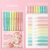 9pcs Romantic Multi Color Pens Set Gel Ink Vintage Marker Liner 0.5mm Ballpoint Stationery Gift