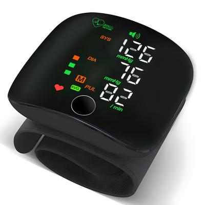 Misuratore di Pressione Sanguigna Digitale da Polso Ricaricabile con Frequenza Cardiaca LED - Ampio Display HD, Memoria 99 Letture, Indicatori Colorati Intelligenti