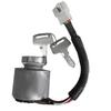 Portable Metal Ignition Switch Silver Ignition Switch With 2 Keys Fits For Kubota 66101-55200 BX1800 2200 2230 G1800 ZD18 28