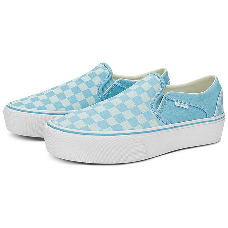 Vans Asher Platform California Low Top Skate Shoes Women Sneakers Blue White VN0A3WMMYRQ