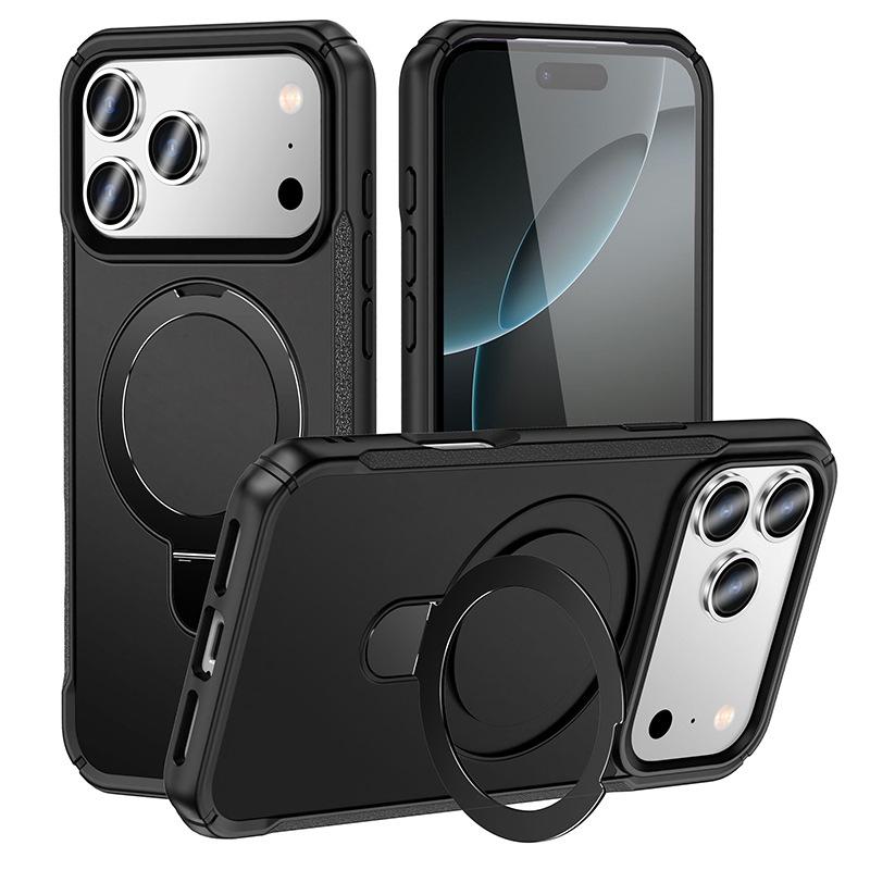 iPhone 17 Pro Max Magnetic Military-Grade Stand Case, Drop-Proof Protective Cover, Compatible with 16 & 15