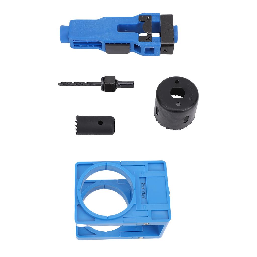Door Lock Hole Saw Kit Door Lock Installation Kit  Scoring Chiseling Door  Mortise Tool and Lock Hole Saw Kit Blue