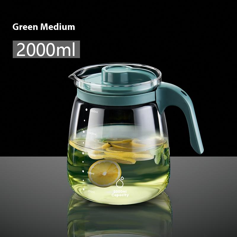 Summer Large Capacity Refrigerator Tea Kettle Tea Separation Cold Kettle Glass High Temperature Flower Teapot Brewing Tea