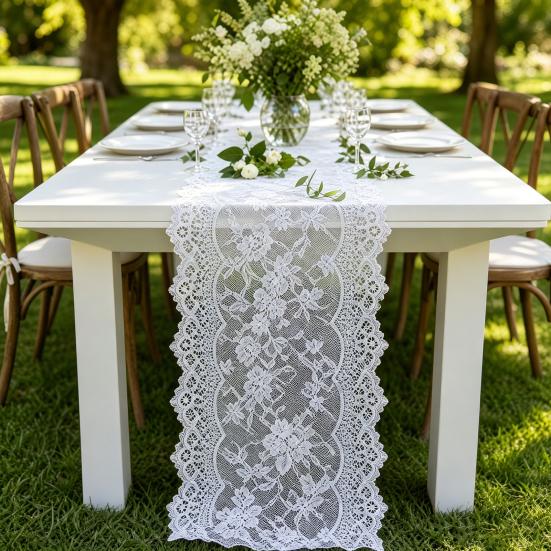 Lace Table Runner 14 Inch Rustic x 118 Vintage