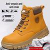 Men's High-Top Water-Resistant Safety Boots - Anti-Smash, Anti-Puncture, Lightweight, Wear-Resistant, Comfortable
