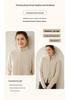 2025 Women's Casual Cashmere Knit Cardigan with Stand Collar, Loose Fit, and Zipper - Simple, Fashionable Long Sleeve Jacket