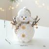 Cute Pink Red Plush Christmas Snowman Doll Decorative Item and Christmas Desktop Decoration Kids Gift  Navidad Decor