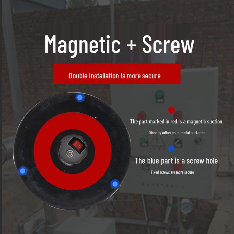 Solar-Powered LED Red-Blue Strobe Warning Light for Night Construction and Traffic