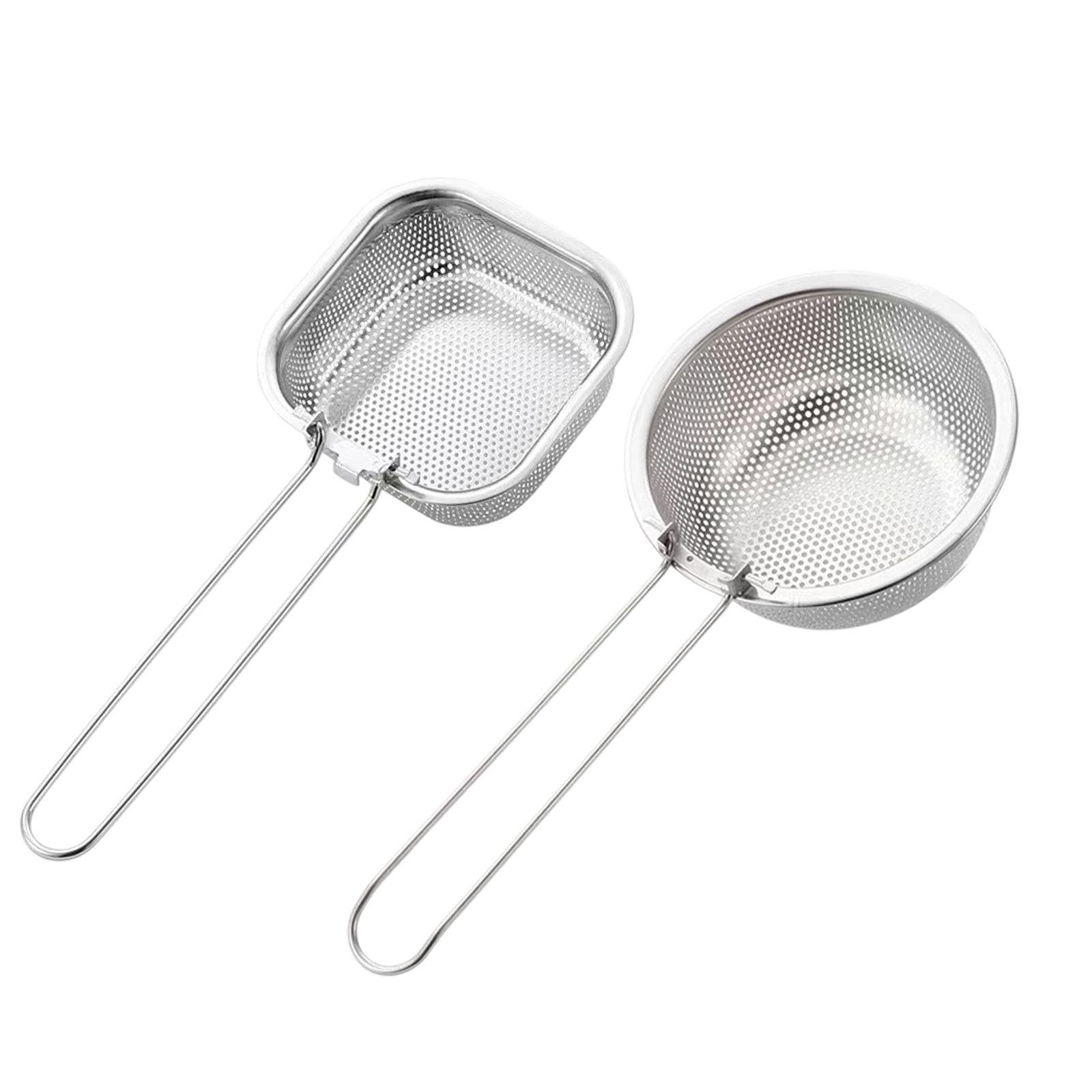 

Pasta Basket Blanching Stainless Steel Fry Basket, Spaghetti Strainer, Noodles Strainer for Picking Ramen, Cooking Dumplings round