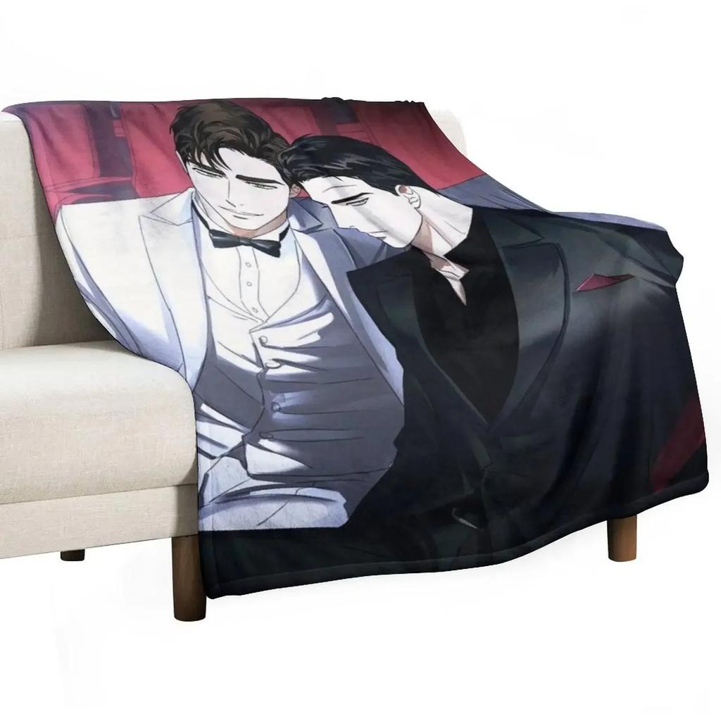Jin Cheong Woo & Matthew Rayner Under The Green Light Manhwa Throw Blanket Extra Large Throw Decorative Sofa Blankets