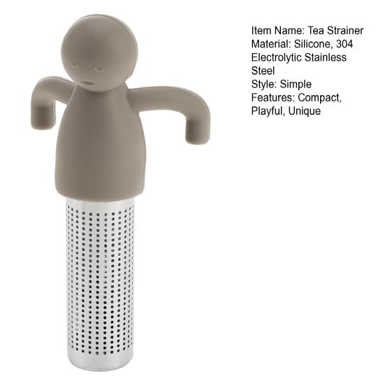 Figurenförmiger Silikon-Tee-Ei Flexibler Hitzebeständiger Teefilter für losen Tee Leicht zu reinigendes Sieb für Zuhause und Büro Neuartiges Tee-Accessoire