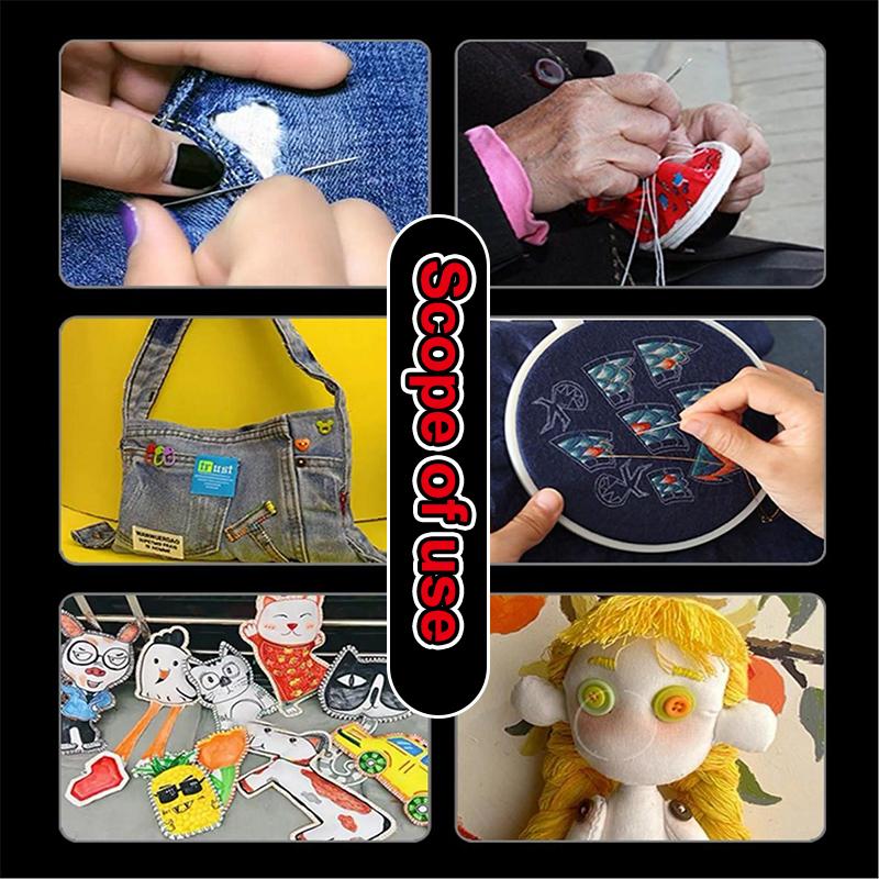 5Sets Needle Thread Hand Repair Tool, With Top Easy Sewing Kit, Durable Multi-Purpose Quilt Sewing Needles For Sewing
