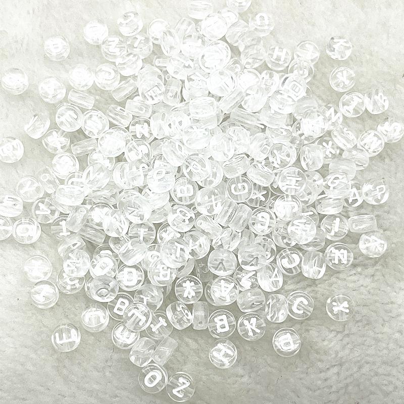 100pcs 7x4mm 6x6mm Russian Korean English Alphabet Letter Beads Charms Beads for Making Jewelry Diy Handmade Bracelets Necklace