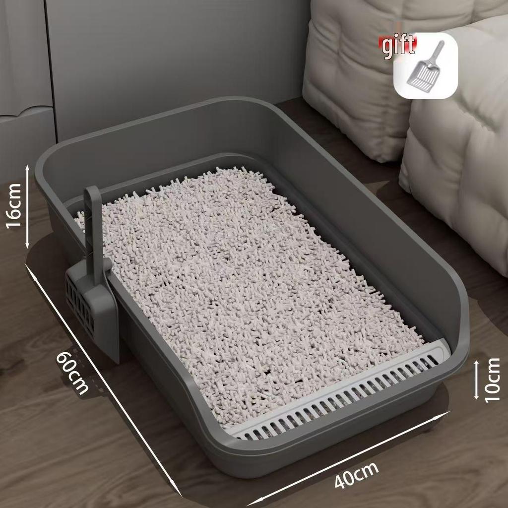 Anti-Splash Jumbo Cat Litter Box: Semi-Closed Super Large Cat Toilet