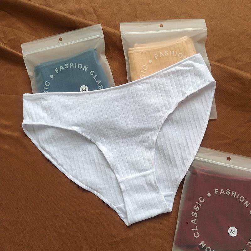 Pure Cotton Low-Waist Breathable Women's Panties - Plus Size & High-Elastic Knit