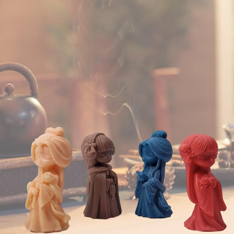 Little Girl Silicone Candle Mold Desktop Ornament DIY Crafts Epoxy Resin Molds