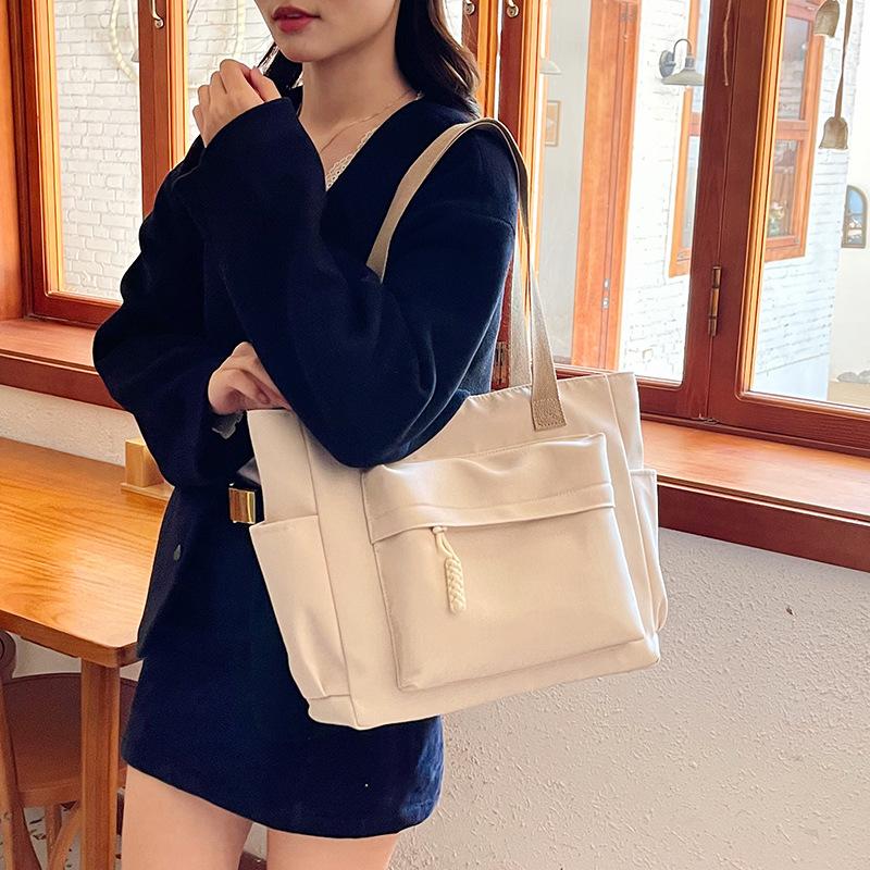 Multicolor Oxford Tote Bag, Minimalist & Functial with Multiple Pockets Handbag Shoulder Bags for Woman Daily Commute & Casual